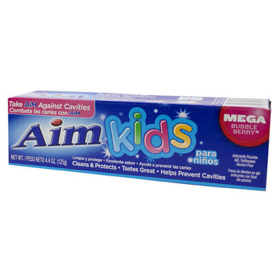 Aim Kids Gel Toothpaste Mega Bubble Berry 4.8 oz