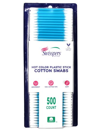 Swisspers Colored Cotton Stick 500ct