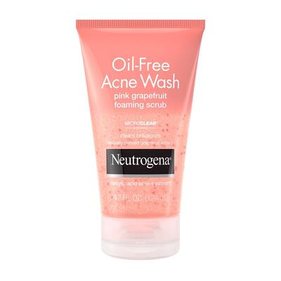 Neutrogena Oil Free Acne Wash Foaming Scrub Pink Grapefruit 4.2oz