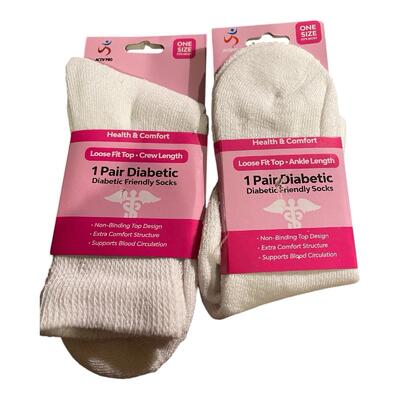 Activ Pro Diabetic Friendly Sock Black/White