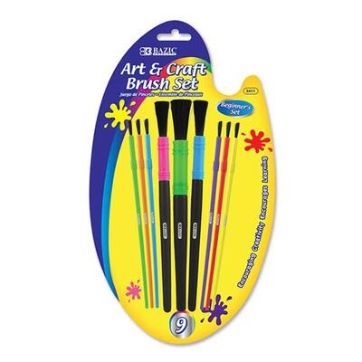 Bazic Arts & Craft Brush Set 9pcs