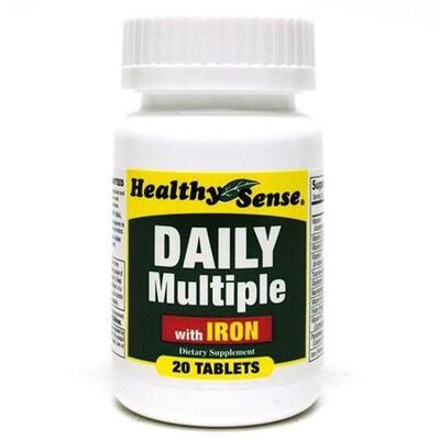 Healthy Sense Daily Multiple With Iron & Minerals Supplement 20 count