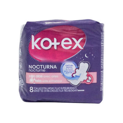 Kotex Nocturna/Overnight With Wings 8 count