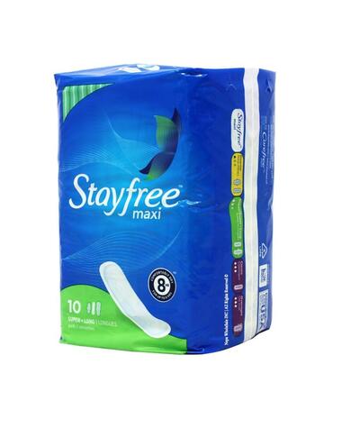 Stayfree Maxi Pads With No Wings Super 10 count