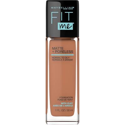 Maybelline Fit Me Matte + Poreless Oil Free Foundation 338 Spicy Brown 1 fl oz