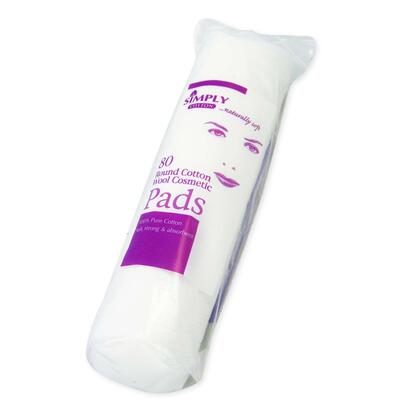 Simply Round Cotton Wool Cosmetic Pads 80 count