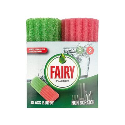 Fairy Platinum Glass Buddy Non Scratch 2pk