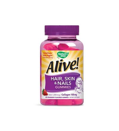 Alive Hair Skin And Nails Gummies 60ct