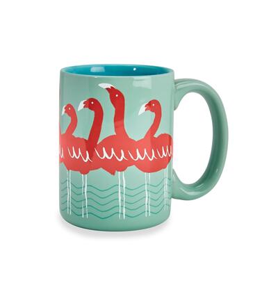 Flamingo Creamic Mug Mint 16oz