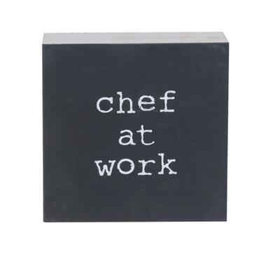 Block Sign Chef At Work Wall Art 23.7x7.87