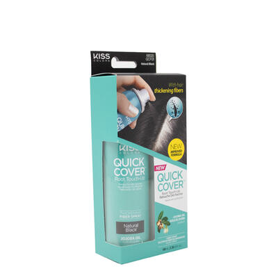 Kiss Colors Quick Cover Root Touch Up Fiber Spray Natural Black 100ml