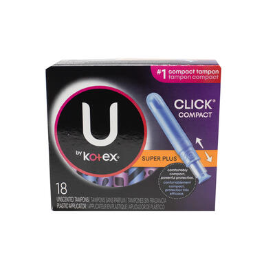 U by Kotex Security Tampon Super Plus Absorbency Feminine Unscented 18 count