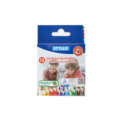 Stylex Triangular Coloured Pencils 12 ct