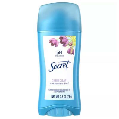 Secret Sheer Clean Invisible Solid Deodorant 2.6oz