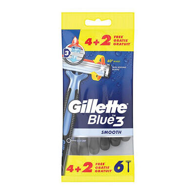 Gillette Blue 3 Smooth 6ct