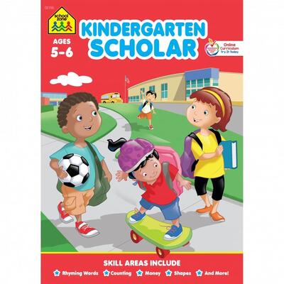 School Zone Kindergarten Scholar Workbook 64pg Ages 5-6